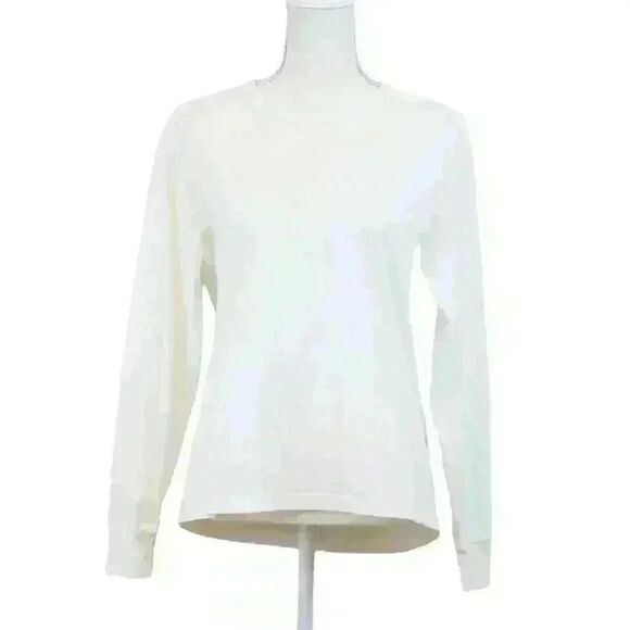 A.L.C. White Long Sleeve Open Back Backless Cutout Cotton T Shirt Size Small - Picture 1 of 8